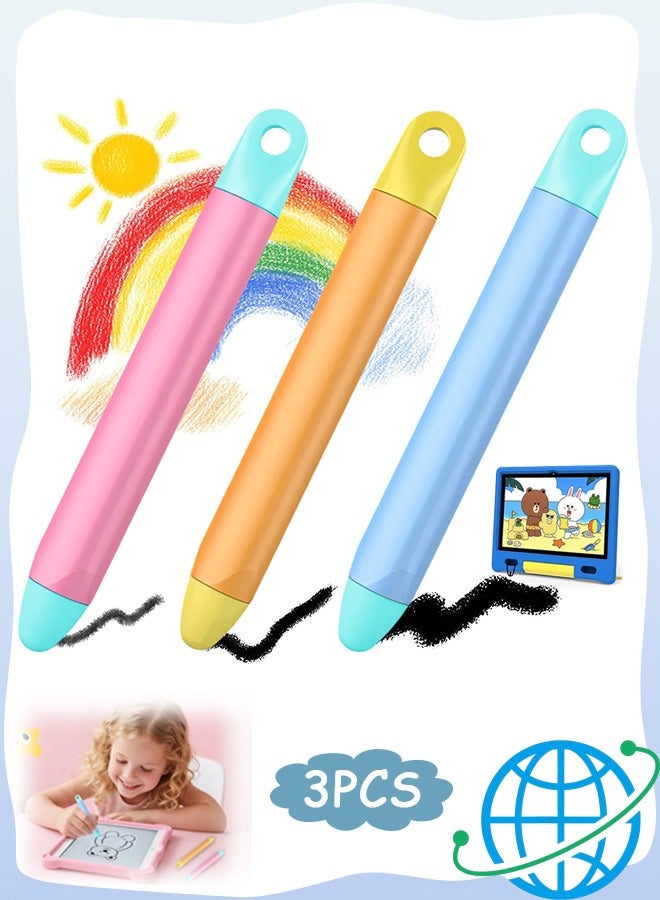GD 3 Pcs Kid-Friendly Stylus Pen for Touch Screens with Durable Rubber Tips High Sensitivity Handwriting Tool for iPad iPhone Tablets Kindle and All Touch Screen Devices - Image 1